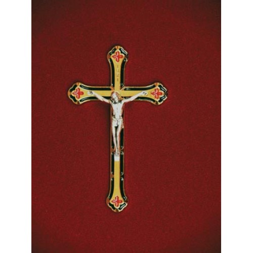 Gold/Green Crucifix, Urn Applique