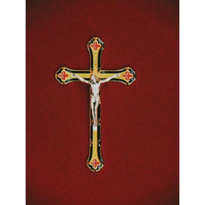 Gold/Green Crucifix, Urn Applique