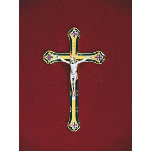 Gold/Blue Crucifix, Urn Applique