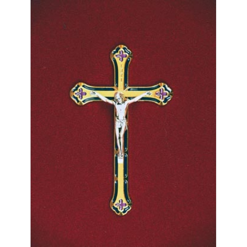 Gold/Blue Crucifix, Urn Applique