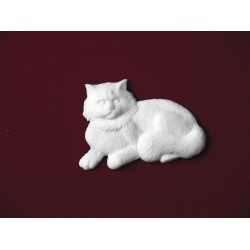 Fluffy Cat – Marble Pet Urn Applique