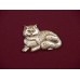 Fluffy Cat - Bronze Pet Urn Applique