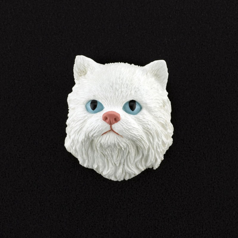 Persian (White) 3D Pet Head Cremation Urn Applique