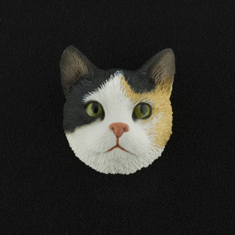 Calico Tabby (shorthair) 3D Pet Head Cremation Urn Applique