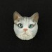 Silver Tabby (shorthair) 3D Pet Head Cremation Urn Applique
