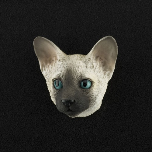Siamese 3D Pet Head Cremation Urn Applique
