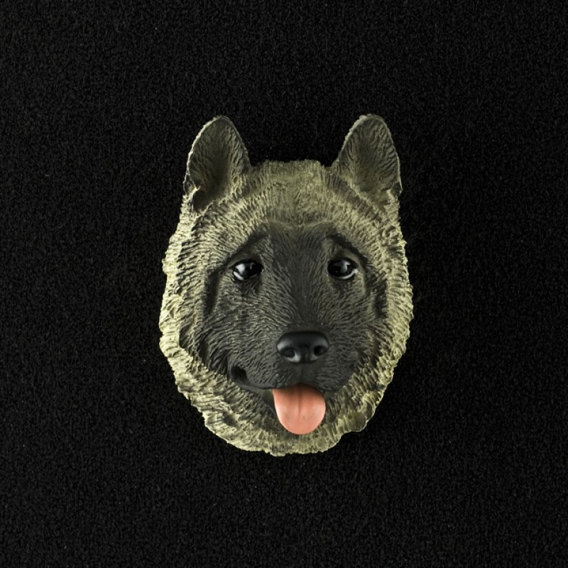 Akita (Gray) 3D Pet Head Cremation Urn Applique