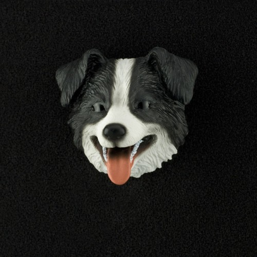 Border Collie 3D Pet Head Cremation Urn Applique