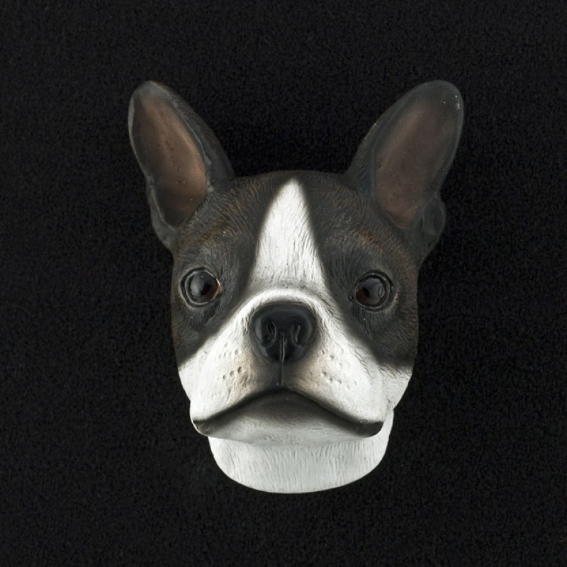 Boston Terrier 3D Pet Head Cremation Urn Applique