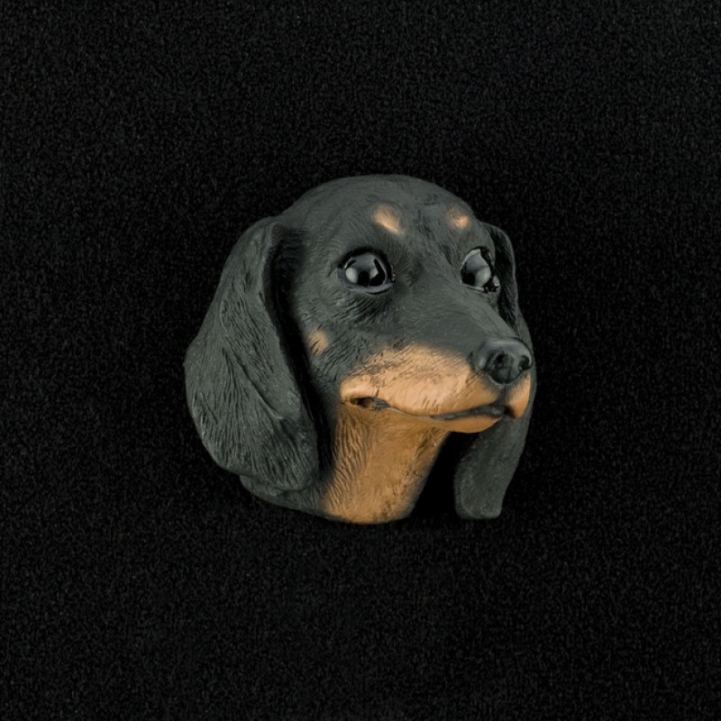 Dachshund (Black) 3D Pet Head Cremation Urn Applique