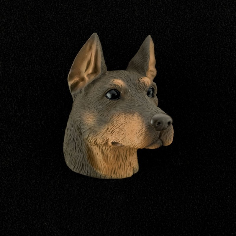 Doberman (red) 3D Pet Head Cremation Urn Applique