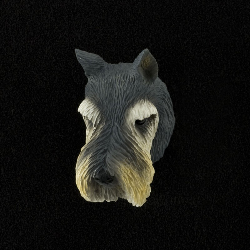 Giant Schnauzer (Gray) 3D Pet Head Cremation Urn Applique