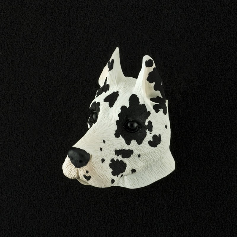 Great Dane (harlequin) 3D Pet Head Cremation Urn Applique