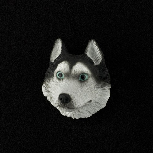 Husky (Black/White) 3D Pet Head Cremation Urn Applique