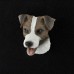 Jack Russell Terrier (rough coat) 3D Pet Head Cremation Urn Applique Jack Russell Terrier (rough coat) 3D Pet Head Cremation Urn Applique