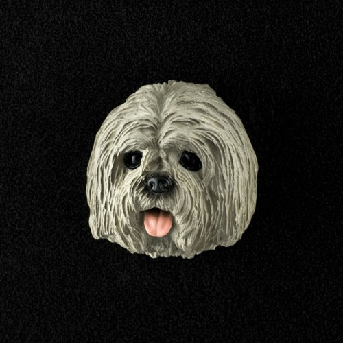 Lhasa Apso (Gray) 3D Pet Head Cremation Urn Applique