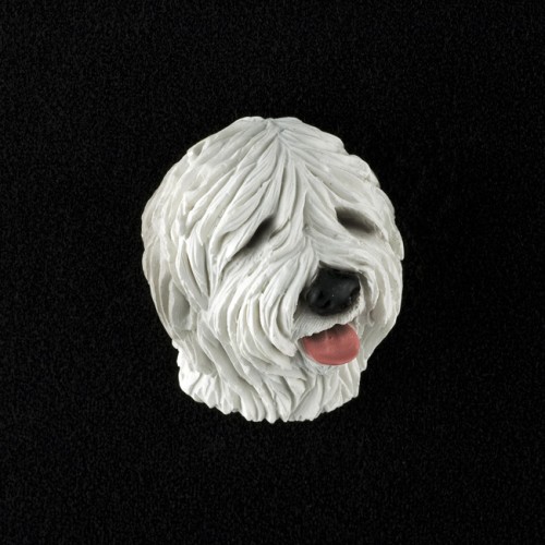 Old English Sheepdog 3D Pet Head Cremation Urn Applique