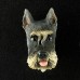 Schnauzer (Gray) 3D Pet Head Cremation Urn Applique