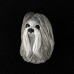 Shih Tzu (Gray) 3D Pet Head Cremation Urn Applique
