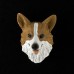 Welsh Corgi (Pembroke) 3D Pet Head Cremation Urn Applique