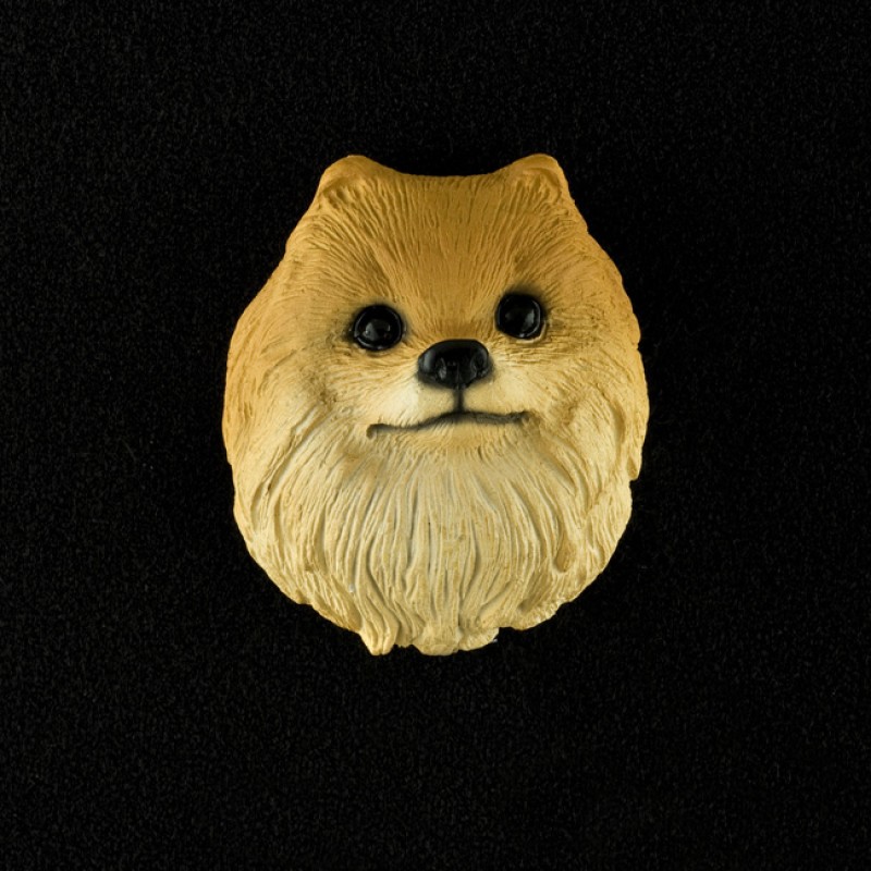 Pomeranian (red) 3D Pet Head Cremation Urn Applique
