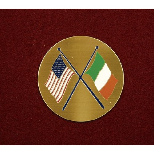 Crossed American/Irish Flags
